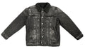 M.SOCIETY Men's Denim Jacket, Sherpa Lined, Black, Cotton Blend