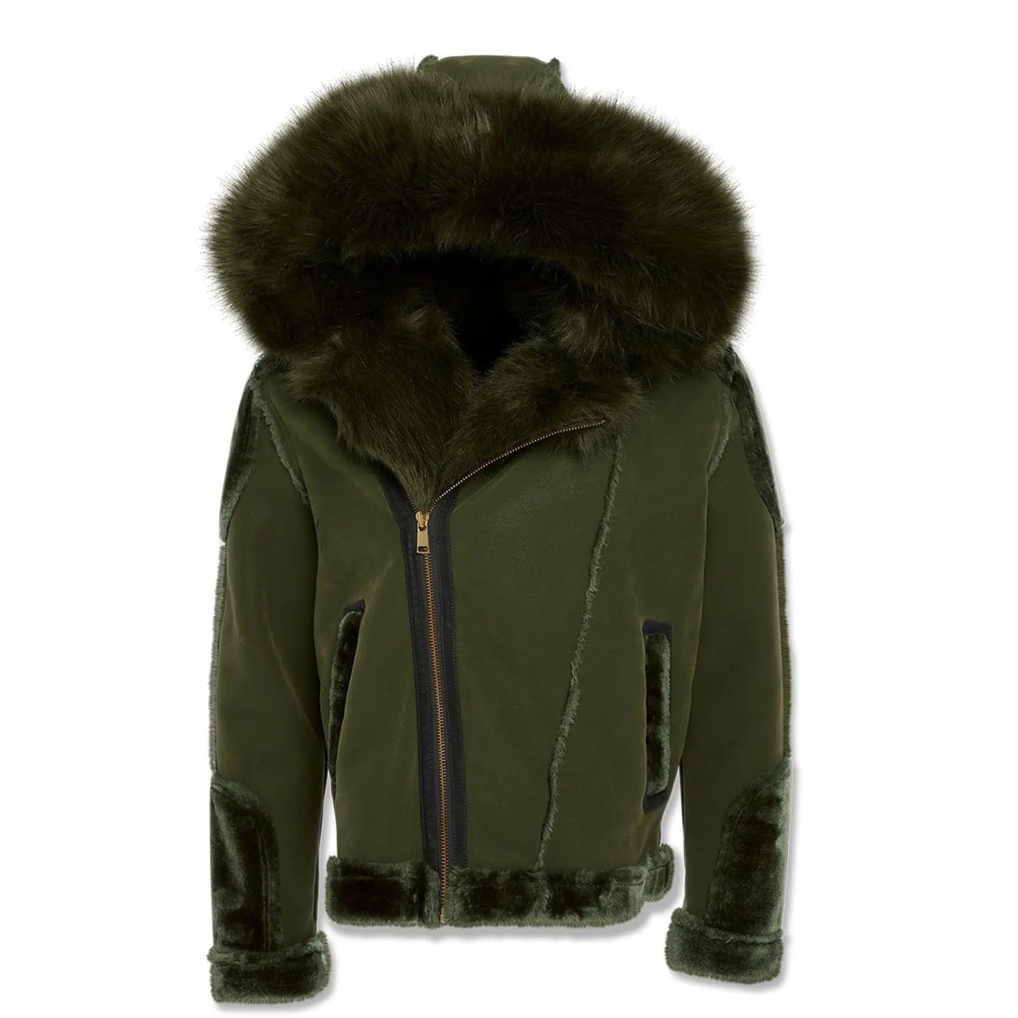 Jordan Craig Men EL Jefe Shearling Moto Jacket (Black Coffee)