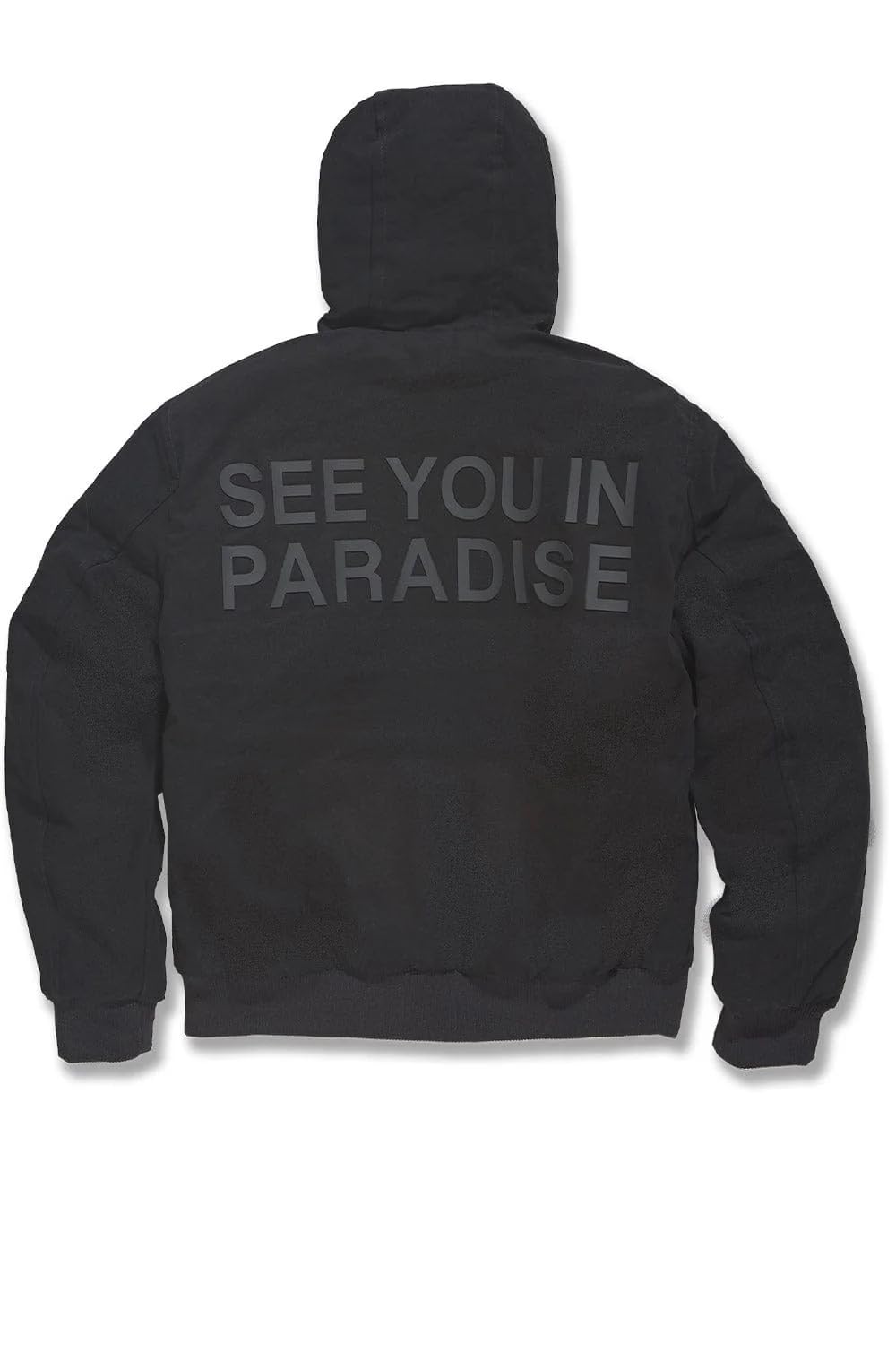 Jordan Craig See You In Paradise Hooded Work Jacket, Black, Quilted Padded, Insulated, Full Zip