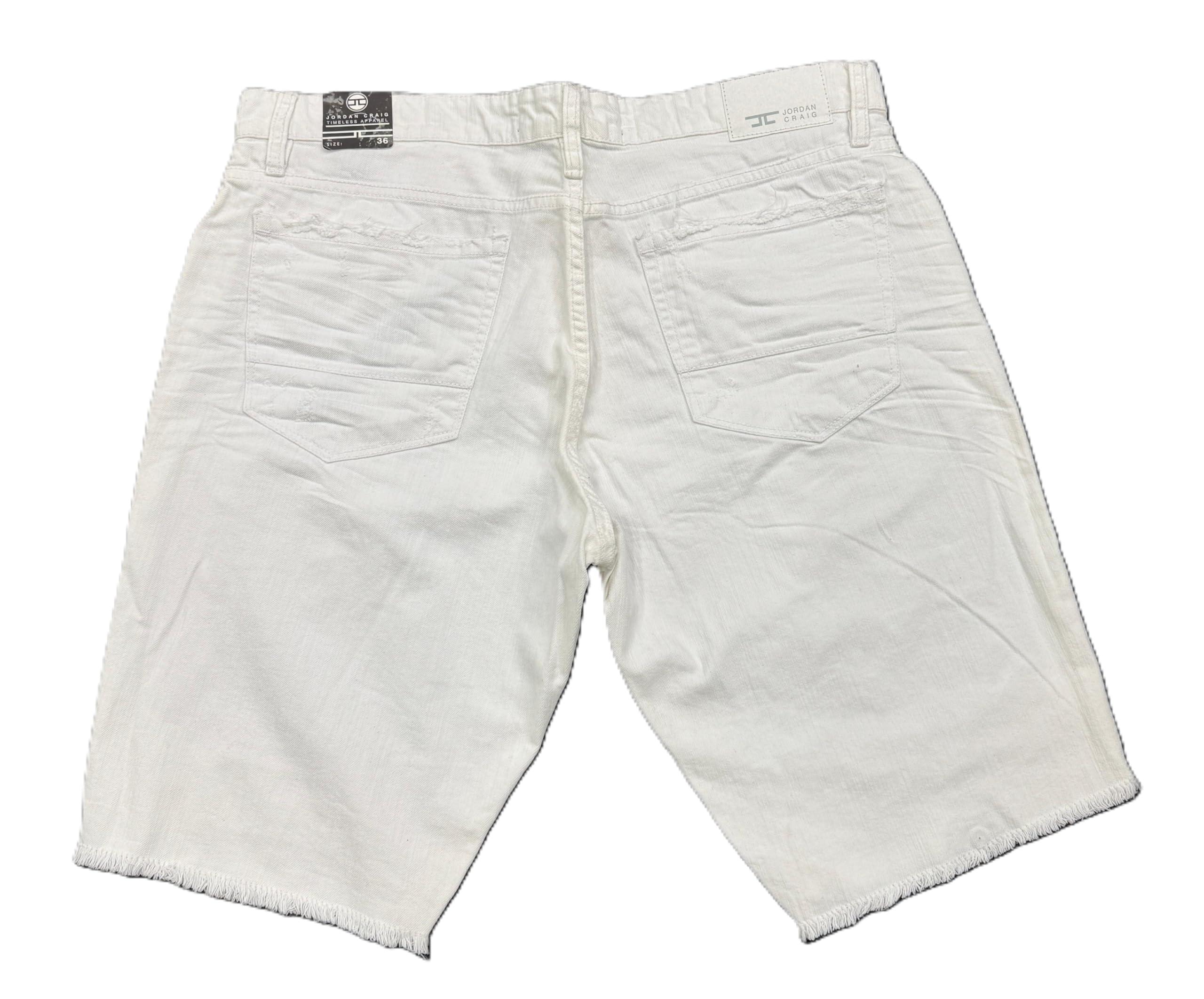 Jordan Craig Mens Shorts White Color 98% Cotton 2% Lycra Casual Streetwear Style (J3187S)