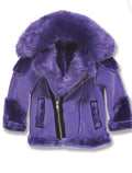Jordan Craig PURPLE KIDS EL JEFE MOTO SHEARLING JACKET