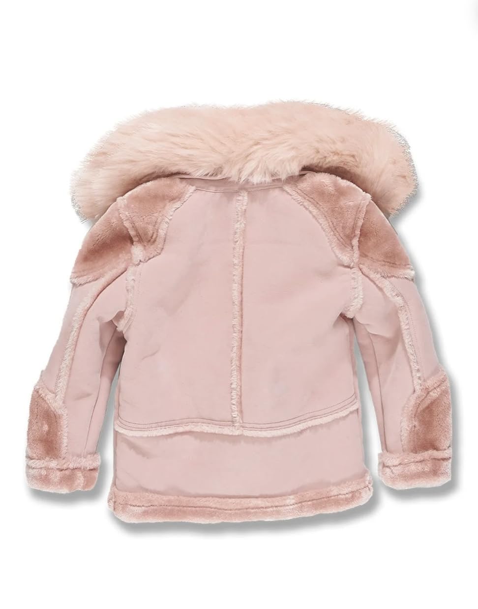 Jordan Craig pink color kids moto shearling jacket