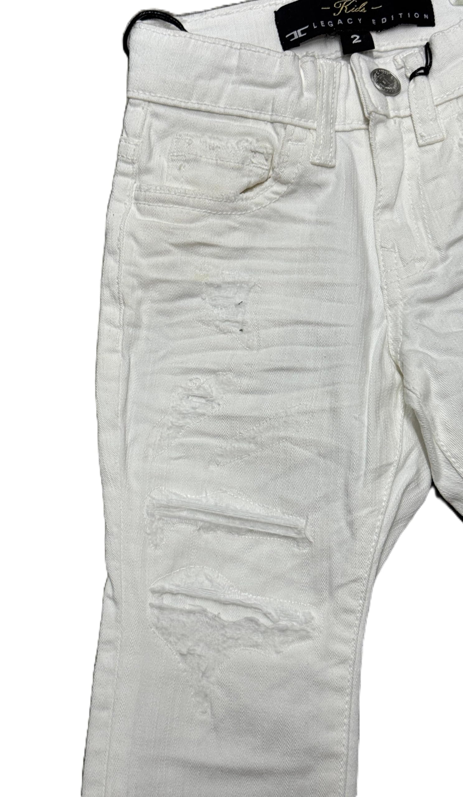 Jordan Craig Kids Shred Stack Jeans, Off White Color, 98% Cotton 2% Lycra, STREETWARE Style(JTF956RK)