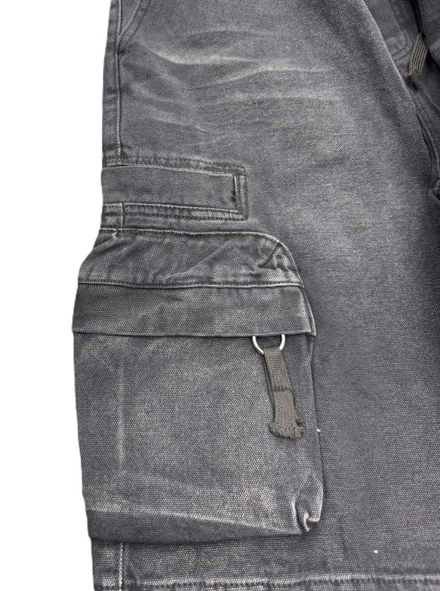 VOYAGE STUDIO MENS 3D ZIPPER POCKET SHORTS BLACK COLOR 100% COTTON STREETWEAR STYLE(51P22)