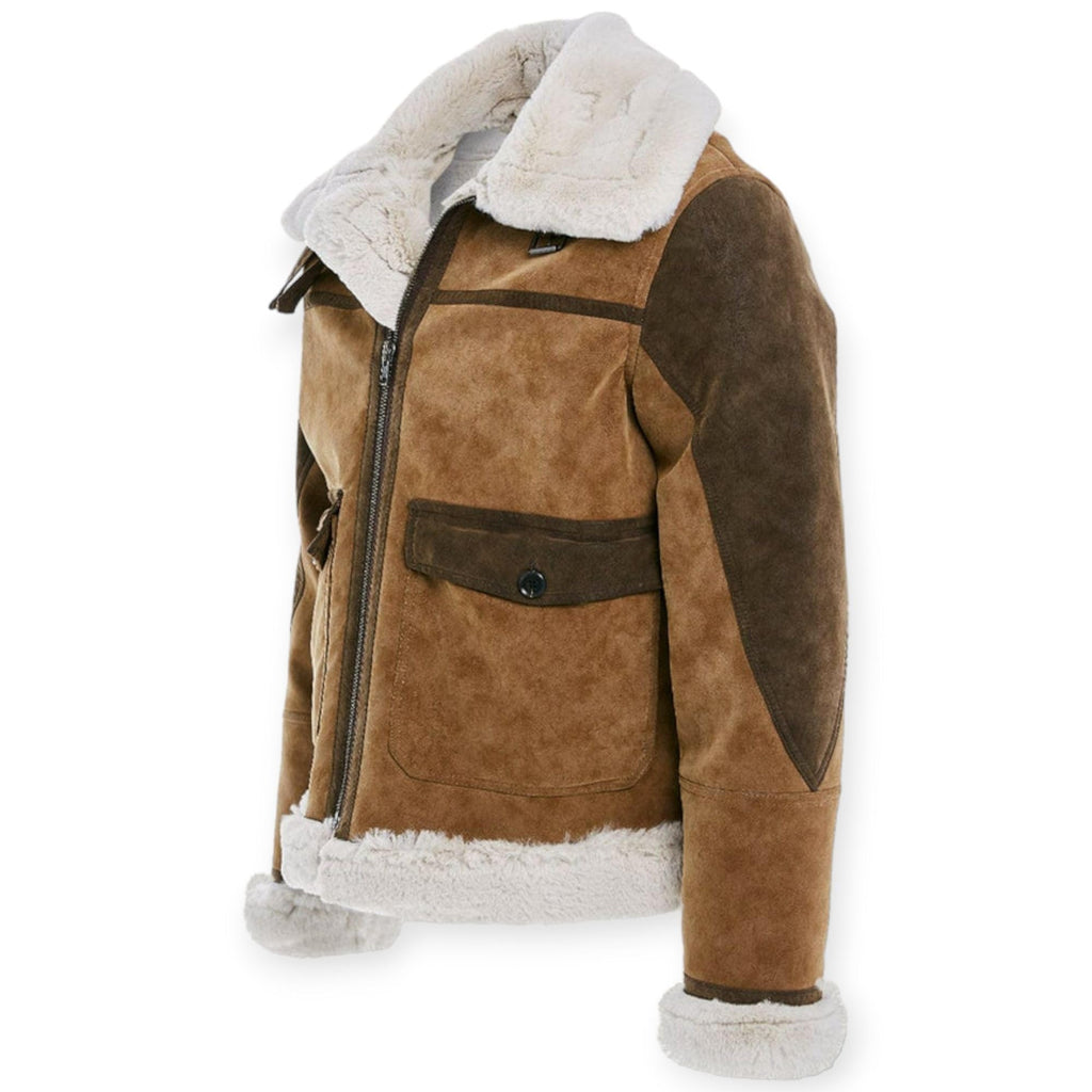 Jordan Craig Men Vienna Fur Bomber Jackets (Brown)