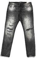 Jordan Craig Men's Distressed Jeans, Black Shadow Wash, Regular Rise(JS1214)