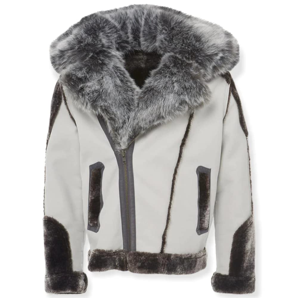 Jordan Craig El Jefe Shearling Moto Jacket_91625 Super Warm Detachable Hood With Zipper Faux Fur Moto Silhouette Cross Zipper