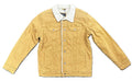 M.SOCIETY Men's Sherpa Lined Denim Jacket, Wheat Color, Cotton Blend