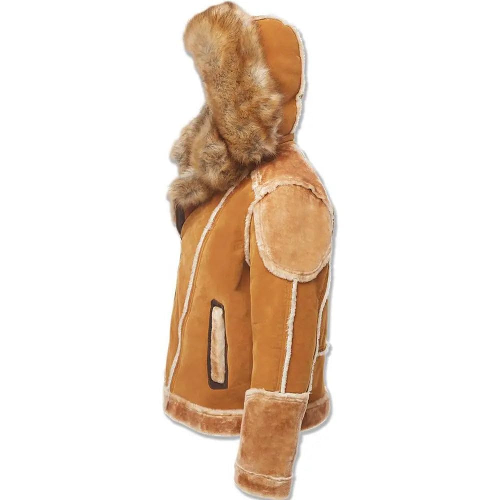 Jordan Craig Men EL Jefe Shearling Moto Jacket (Black Coffee)