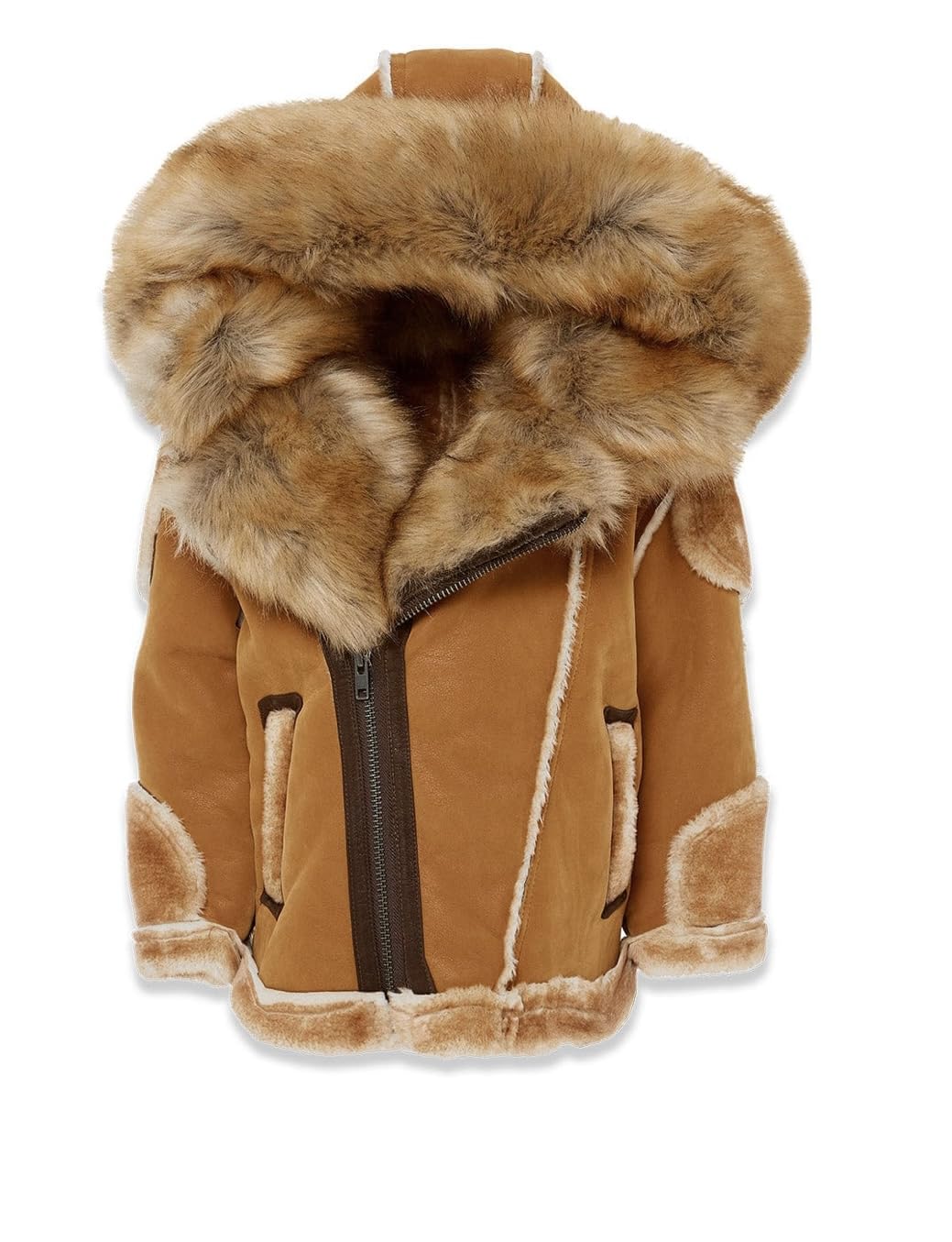 Jordan Craig COGNAC COLOR KIDS EL JEFE MOTO SHEARLING JACKET