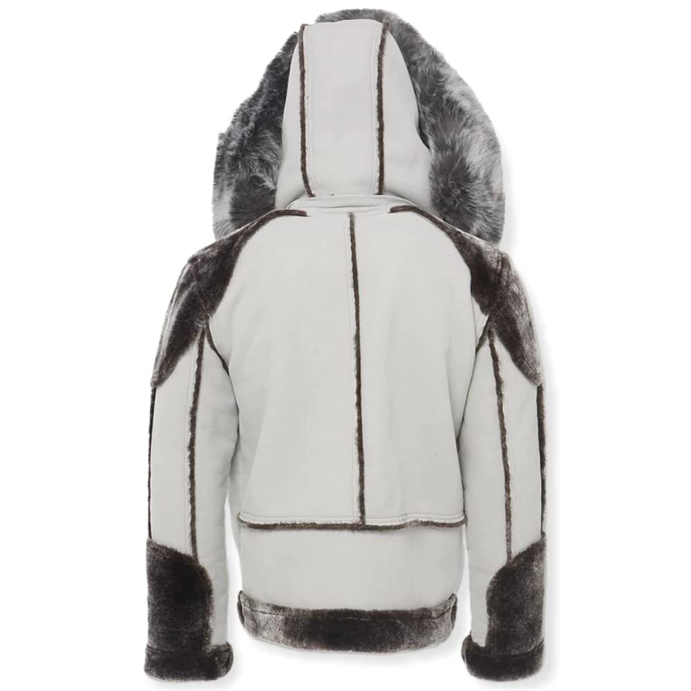 Jordan Craig El Jefe Shearling Moto Jacket_91625 Super Warm Detachable Hood With Zipper Faux Fur Moto Silhouette Cross Zipper