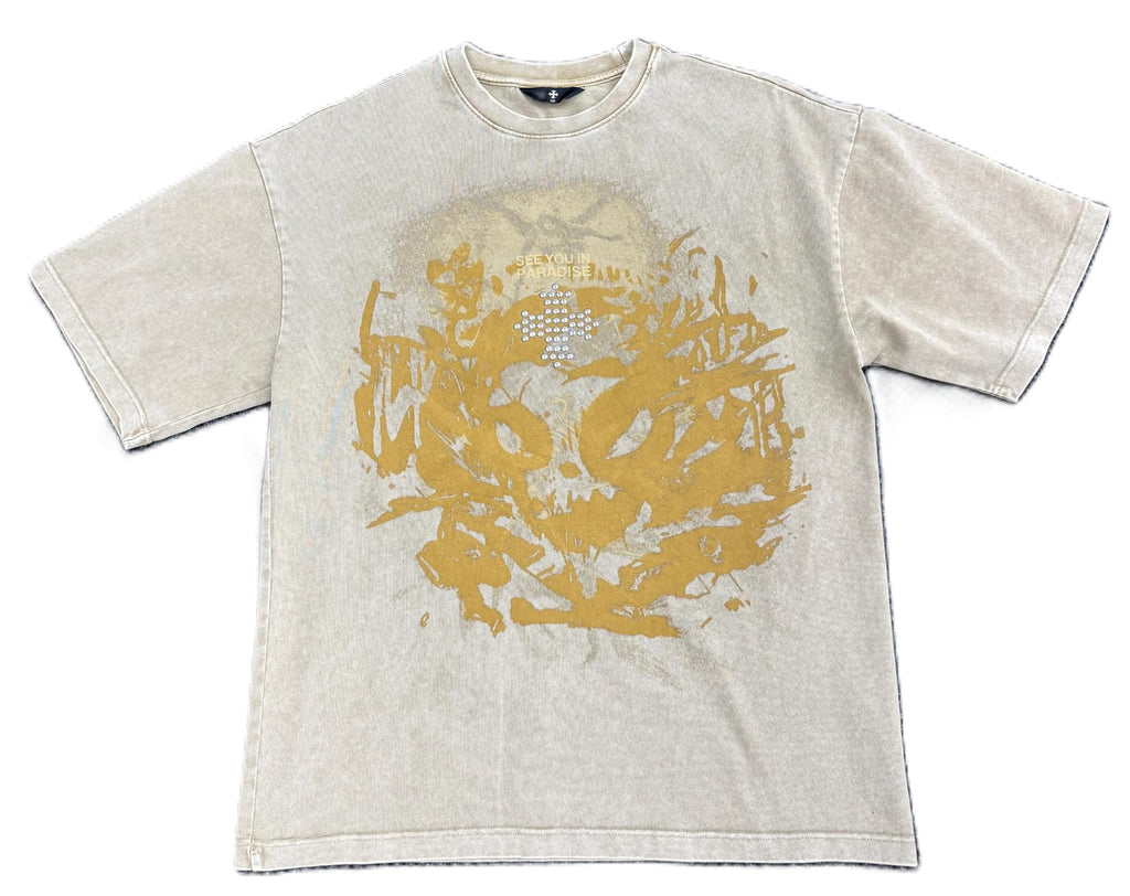 See You in Paradise Mens T-Shirt Desert Color Graphic Print Silicon Heat Transfer 100% Cotton Style(9192A)