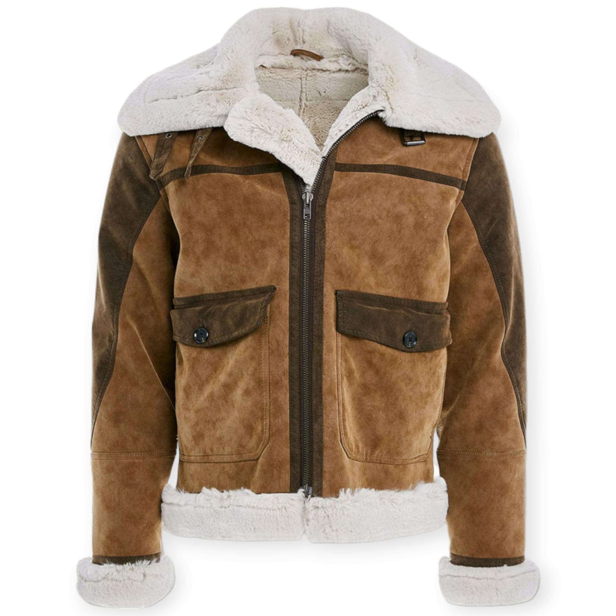 Jordan Craig Men Vienna Fur Bomber Jackets (Brown)