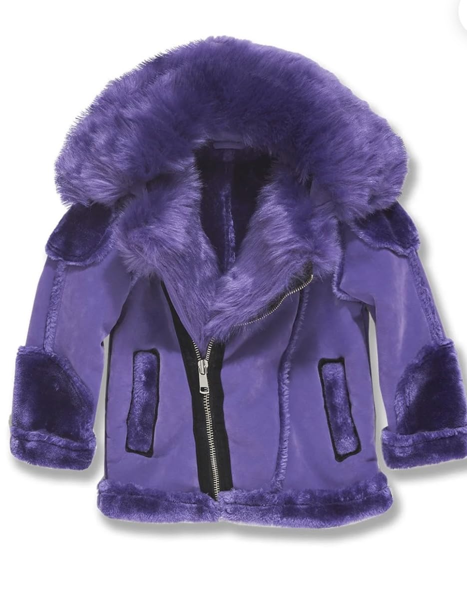 Jordan Craig PURPLE KIDS EL JEFE MOTO SHEARLING JACKET
