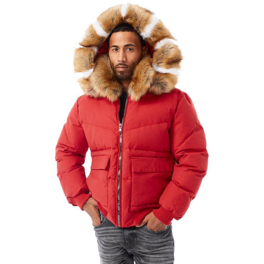 Jordan Craig Men's Red Holis Bomber Jacket with Hood