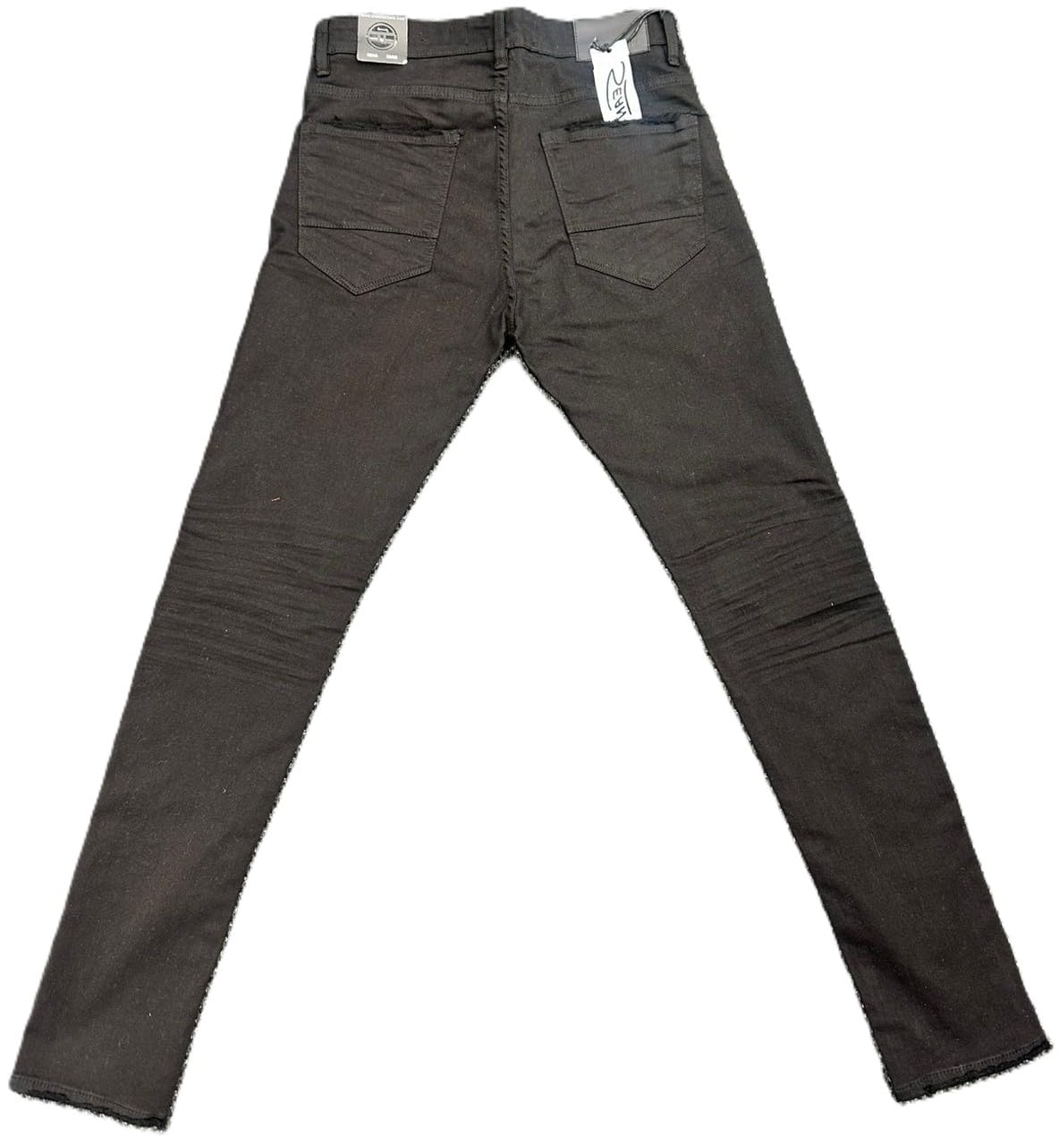 Jordan Craig Sean Fit Slim Tapered Distressed Jeans, Black, Shredded Details, 98% Cotton 2% Elastane