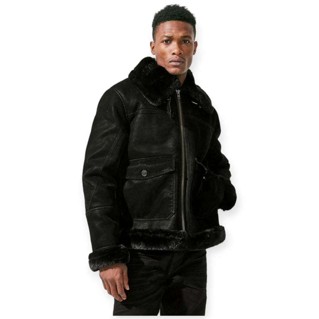 Jordan Craig Men Vienna Fur Bomber Jackets (Brown)