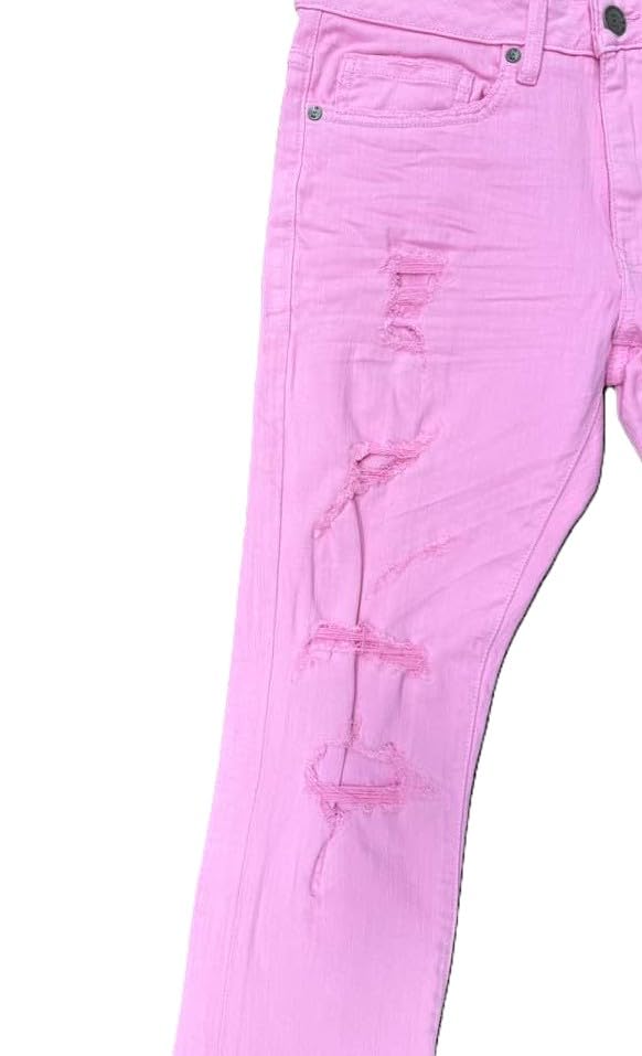 Jordan Craig Mens Martin Stacked Jeans Pink Color 98% Cotton 2% Lycra Streetwear Style(JTF960R)
