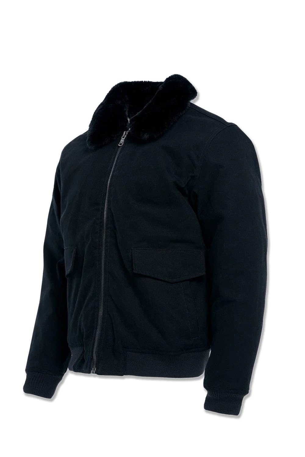 Jordan Craig ST. Cloud Work Jacket, Full Zip, Shearling Collar, Quilted, Black, 100% Cotton