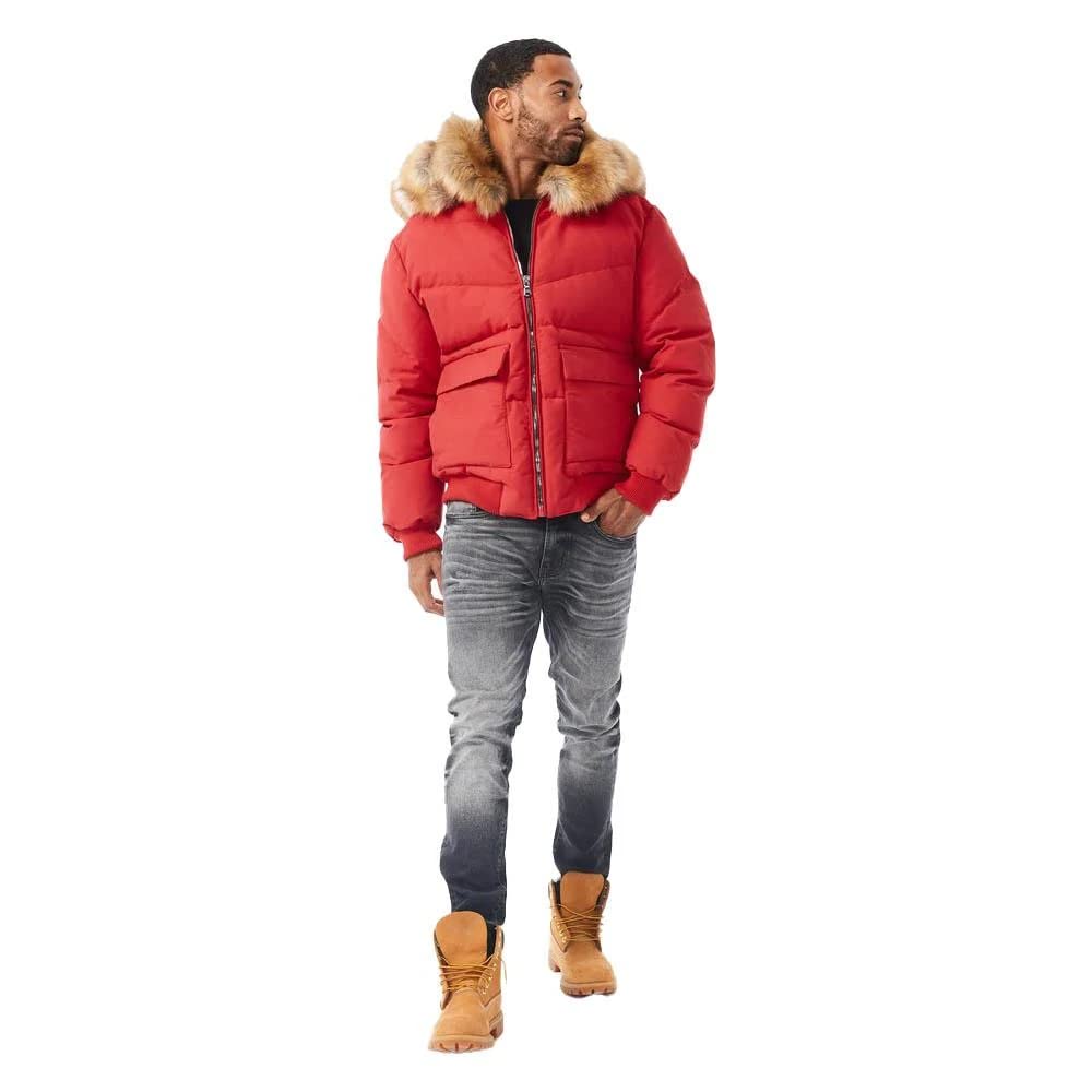 Jordan Craig Men's Red Holis Bomber Jacket with Hood