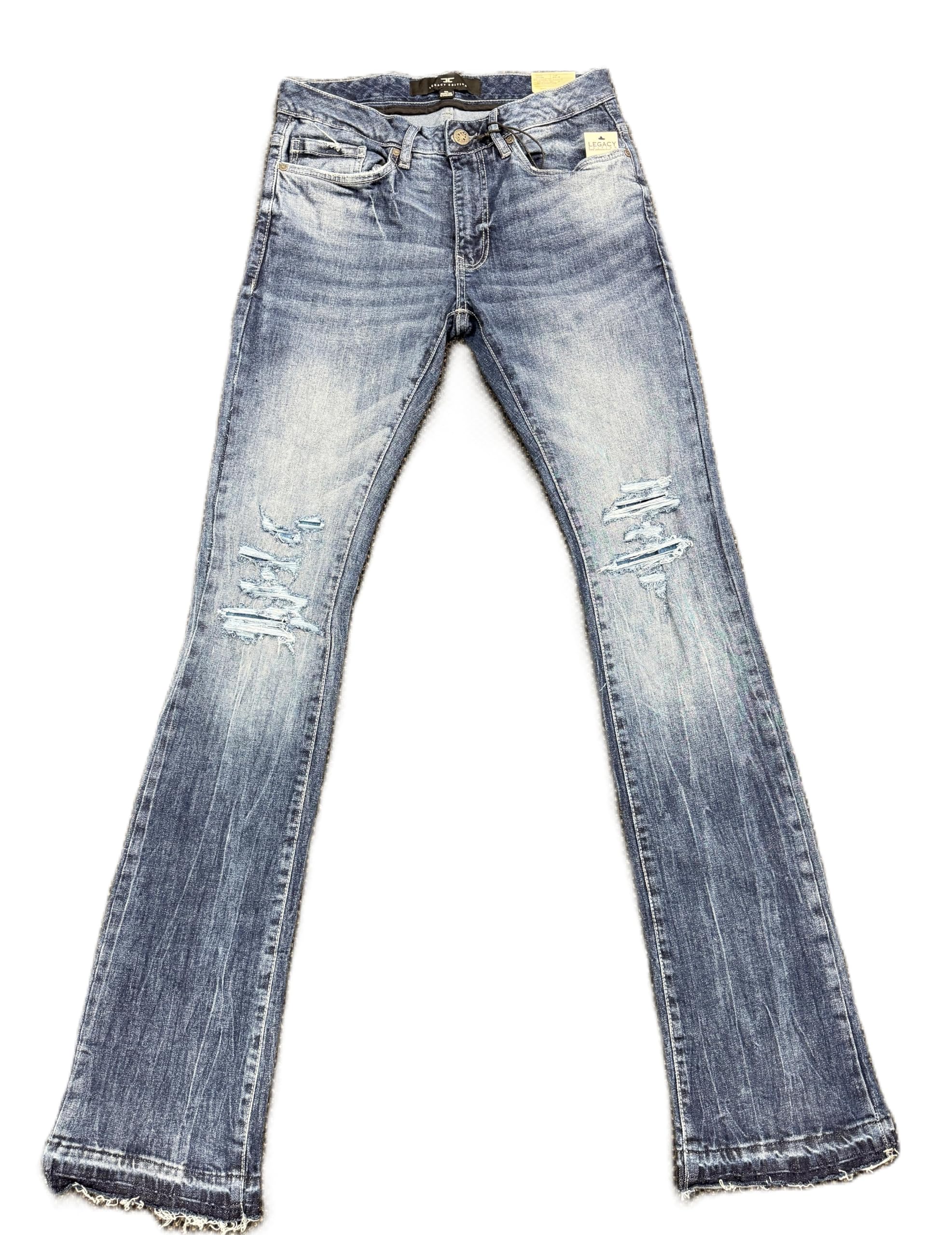 Jordan Craig Mens Martin Stacked Jeans Medium Blue Color 98% Cotton 2% Elastane Streetwear Style JTF2294