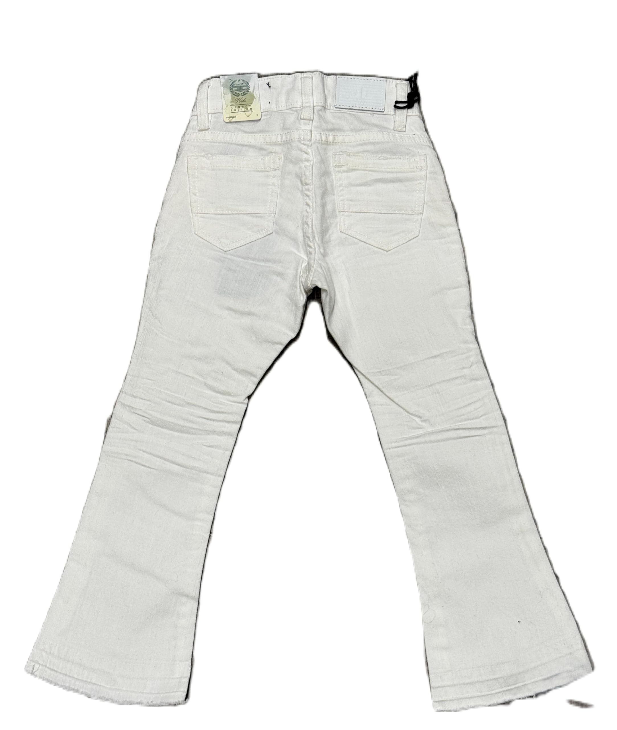 Jordan Craig Kids Shred Stack Jeans, Off White Color, 98% Cotton 2% Lycra, STREETWARE Style(JTF956RK)