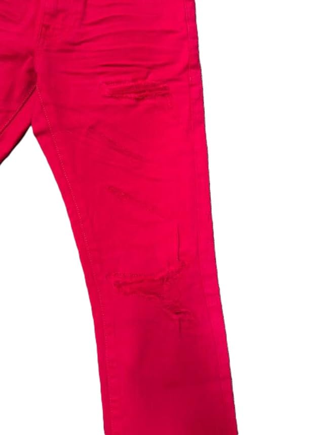 Jordan Craig Mens Martin Stacked Jeans RED Color 98% Cotton 2% Elastane Streetwear Style(JTF960R)