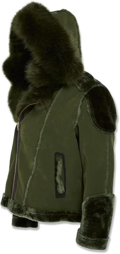 Jordan Craig El Jefe Shearling Moto Jacket_91625 Super Warm Detachable Hood With Zipper Faux Fur Moto Silhouete Cross Zipper