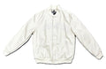 Rebal Minds Leather Varsity Jacket, Cream White, PU Shell with Polyester Lining