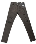Jordan Craig Sean Fit Slim Tapered Distressed Jeans, Black, Shredded Details, 98% Cotton 2% Elastane