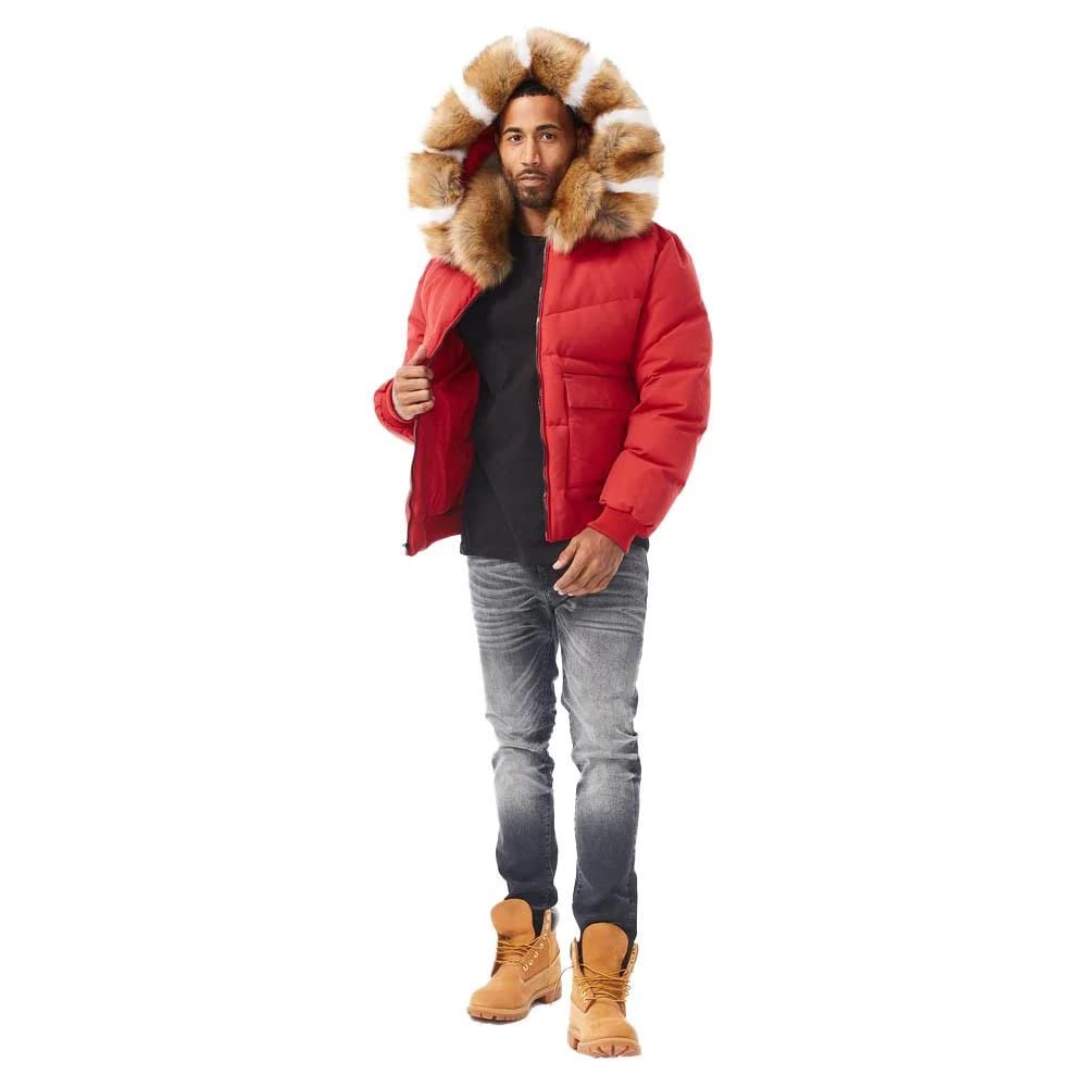 Jordan Craig Men's Red Holis Bomber Jacket with Hood
