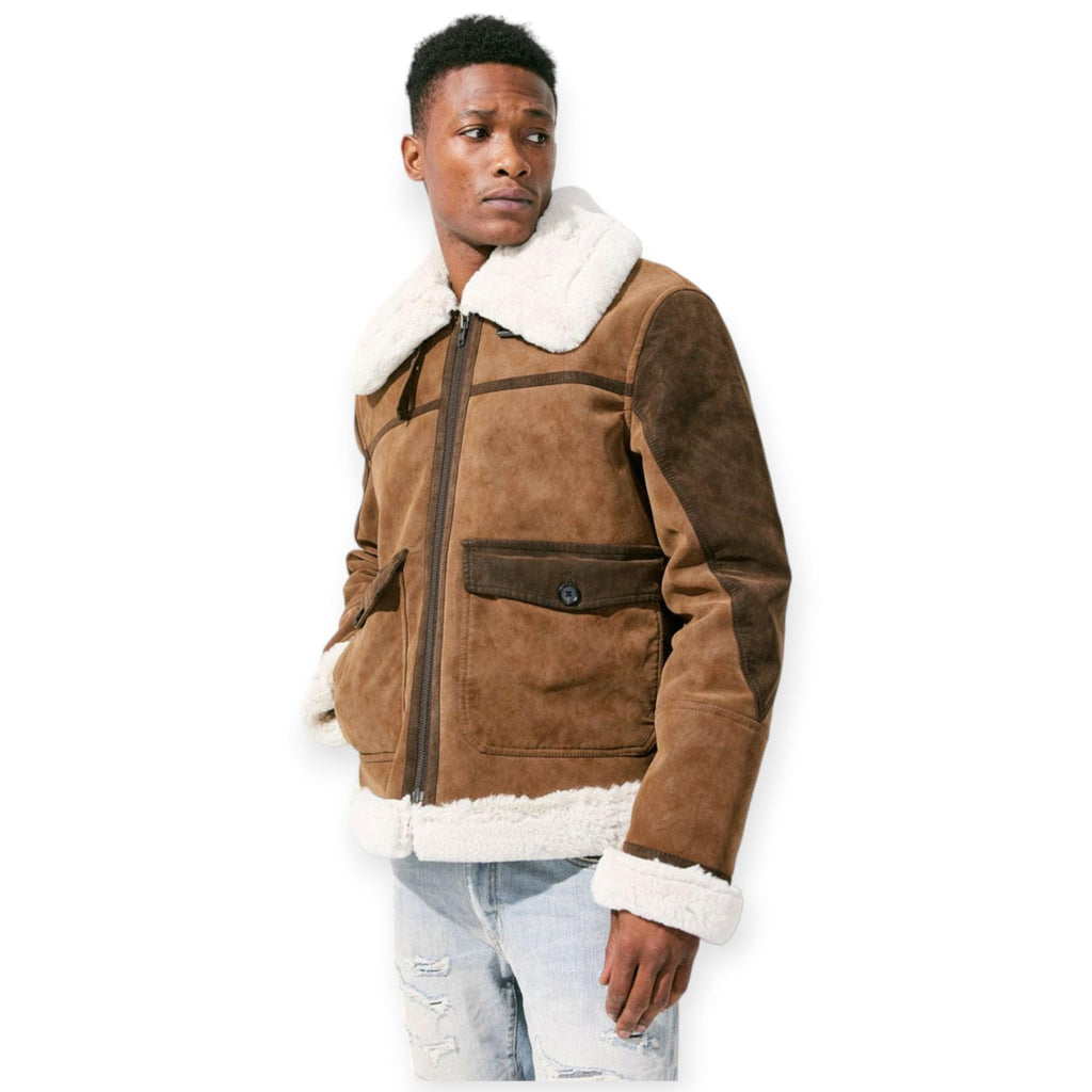 Jordan Craig Men Vienna Fur Bomber Jackets (Brown)