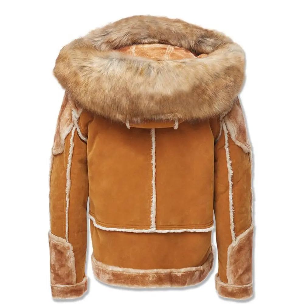 Jordan Craig Men EL Jefe Shearling Moto Jacket (Black Coffee)