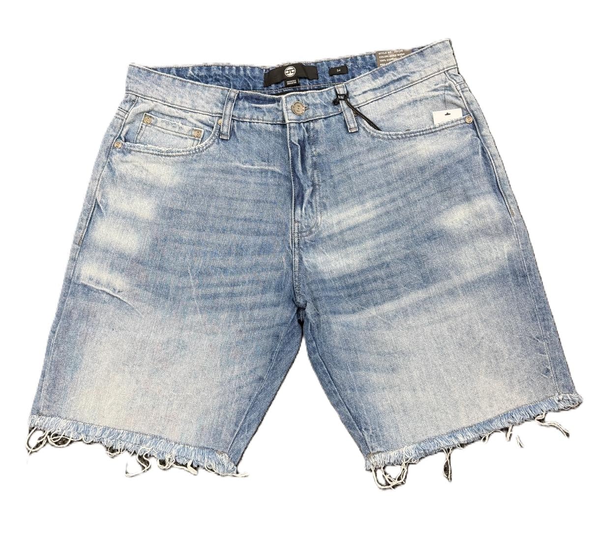 Jordan Craig Men’S Denim Shorts with Hanging Weft AGEDWASH Color 100% Cotton Casual Streetwear Style (J3212S)