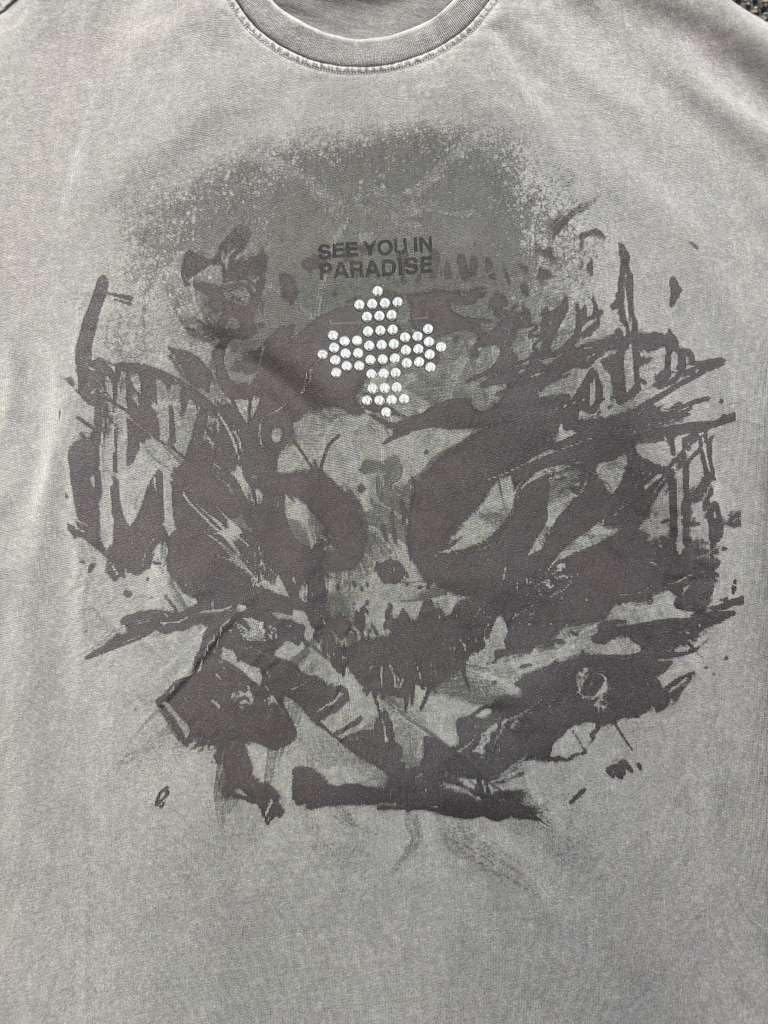 See You in Paradise Mens T-Shirt Smoked Grey Color Graphic Print Silicon Heat Transfer 100% Cotton Style(9192A)