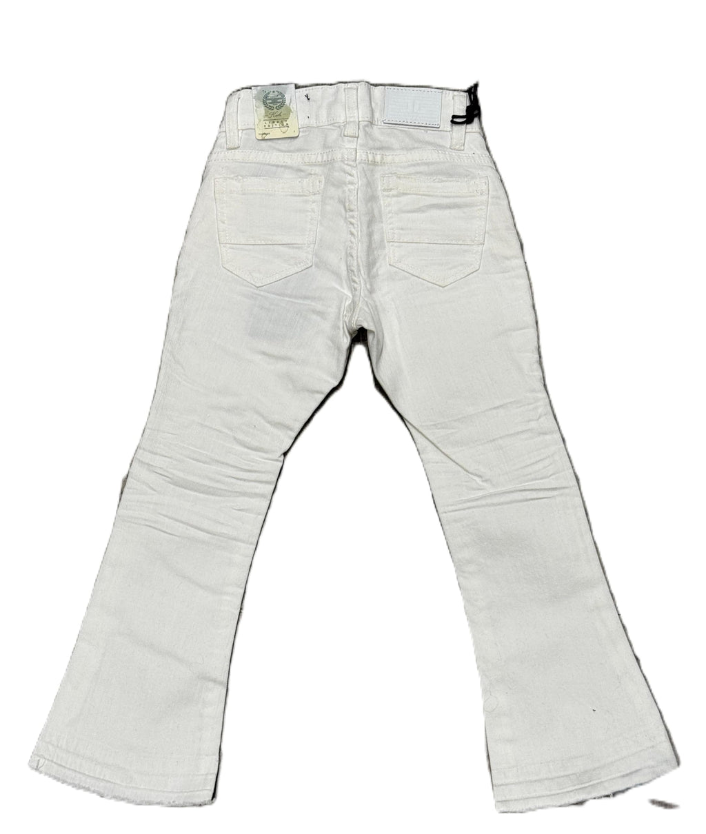 Jordan Craig Kids Shred Stack Jeans, Off White Color, 98% Cotton 2% Lycra, STREETWARE Style(JTF956RK)