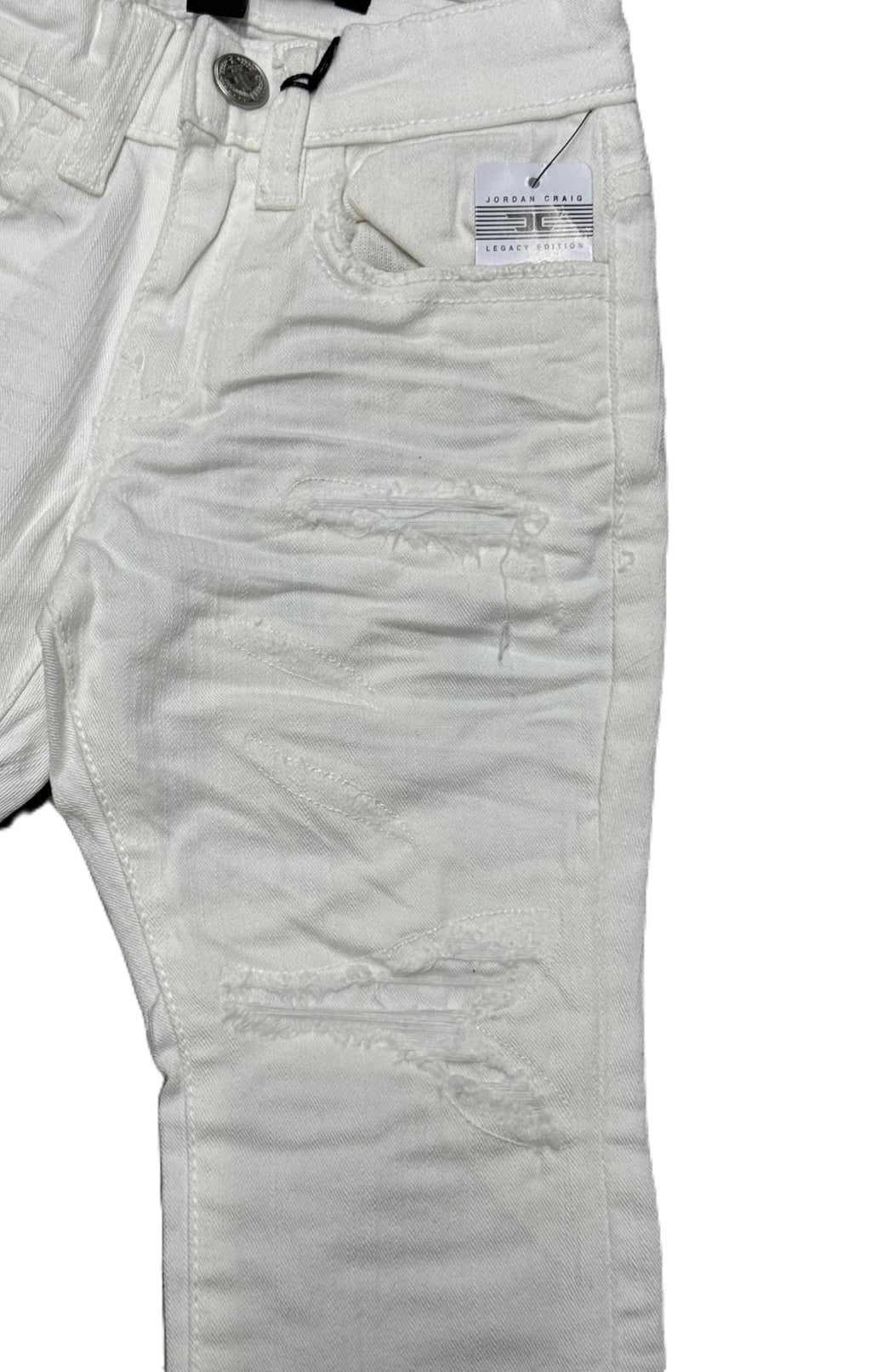 Jordan Craig Kids Shred Stack Jeans, Off White Color, 98% Cotton 2% Lycra, STREETWARE Style(JTF956RK)