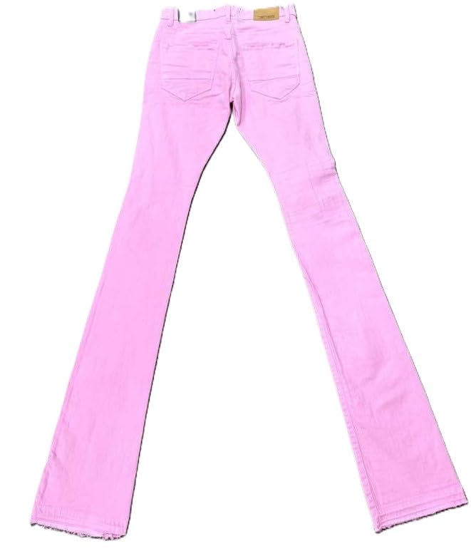 Jordan Craig Mens Martin Stacked Jeans Pink Color 98% Cotton 2% Lycra Streetwear Style(JTF960R)