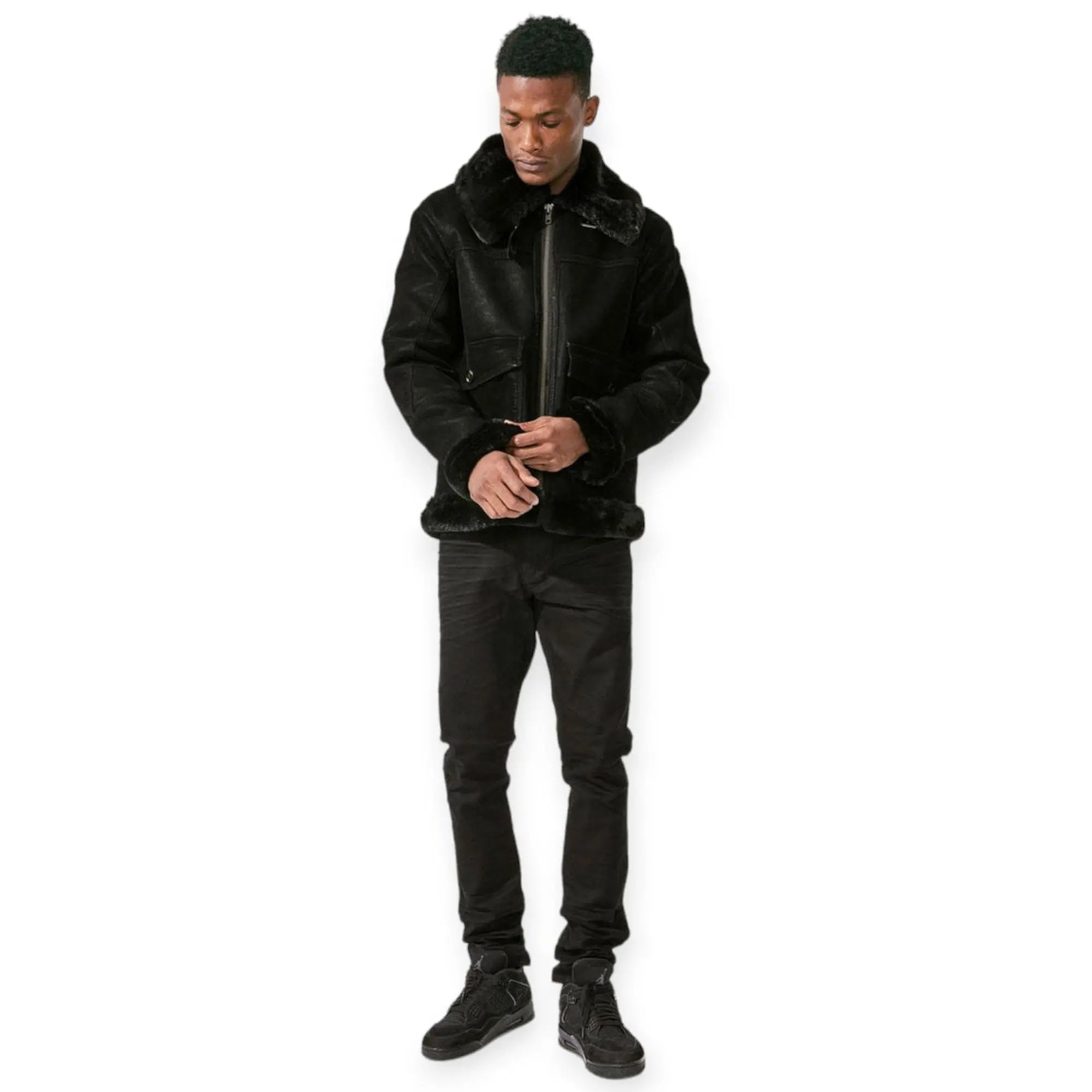 Jordan Craig Men Vienna Fur Bomber Jackets (Brown)