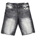 Jordan Craig Mens Washed Denim Shorts Black Shadow Color 99% Cotton 1% Elastane Streetwear Style J334S
