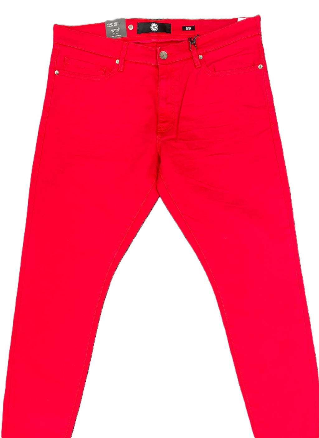 Jordan Craig - Mens Ross Skinny Tapered Fit No Rips Red Jeans (JR91521)
