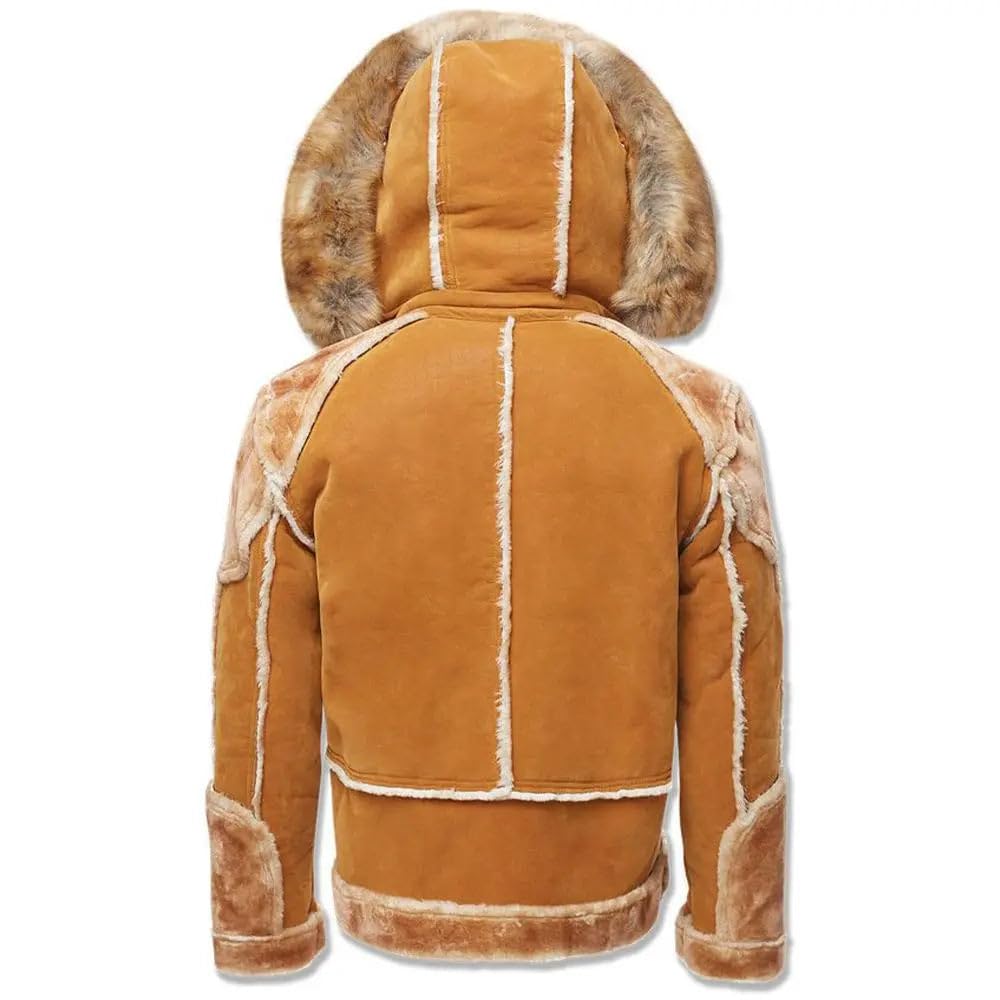 Jordan Craig Men EL Jefe Shearling Moto Jacket (Black Coffee)