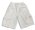 VOYAGE STUDIO MENS 3D ZIPPER POCKET SHORTS WHITE COLOR 100% COTTON STREETWEAR STYLE(51P22)
