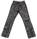 Voyage Studio Mens Stone ON Repair Pants Black Color 71% Cotton 20% Polyester Streetwear Style(53P10)