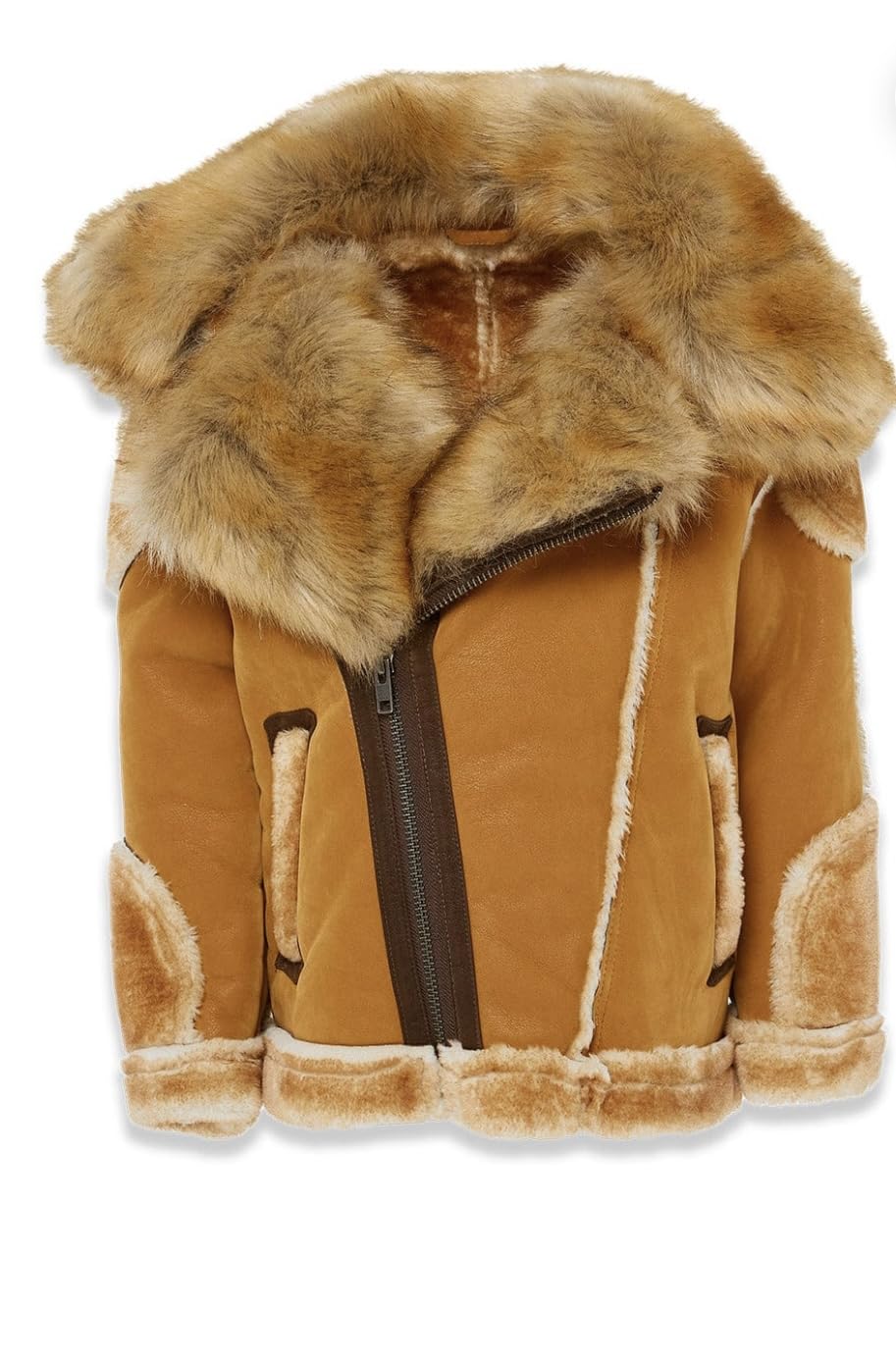 Jordan Craig COGNAC COLOR KIDS EL JEFE MOTO SHEARLING JACKET