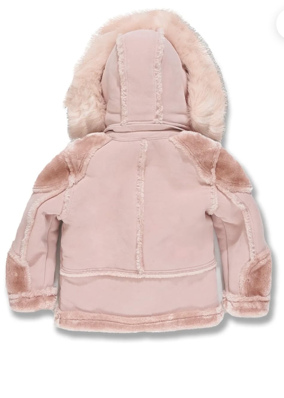 Jordan Craig pink color kids moto shearling jacket